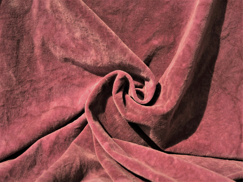 Plum Dandy Hand-dyed 100% Organic Cotton Velvet Fabric