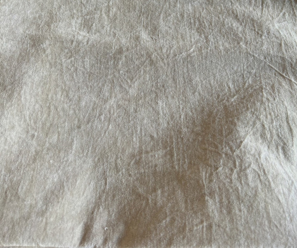 Perfectly Beige Hand-dyed 100% Organic Cotton Velvet Fabric