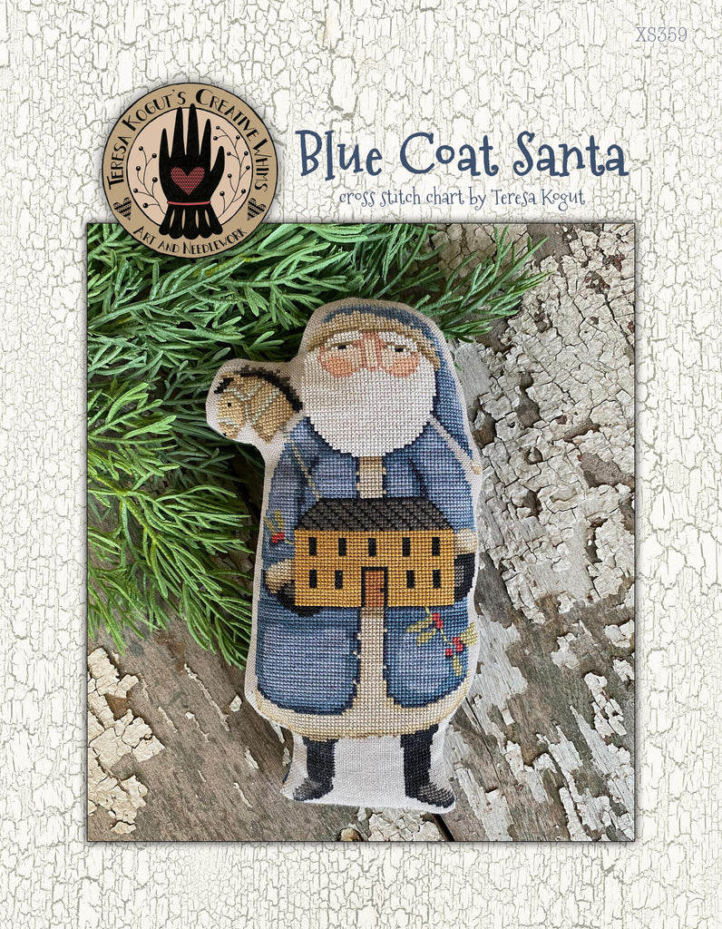 Blue Coat Santa by Teresa Kogut
