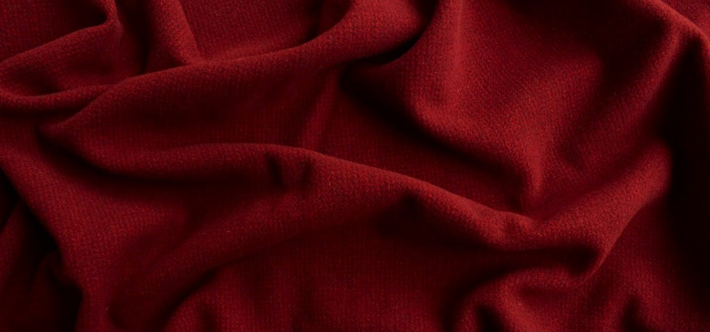 Deep Ruby Red Slippers Mill-dyed Wool Fabric