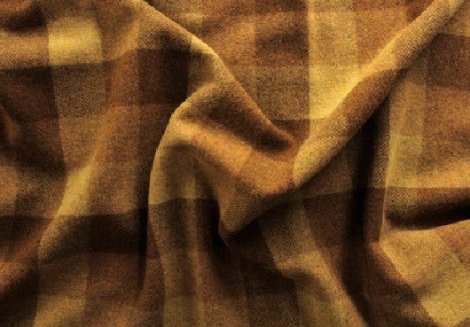 Gold Blocks Mill-dyed Wool Fabric