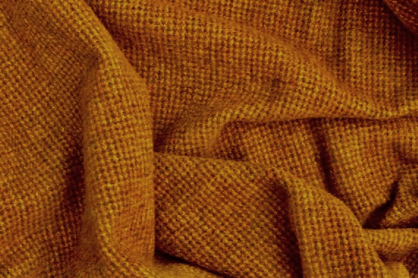 Honey Mustard Tick Mill-dyed Wool Fabric