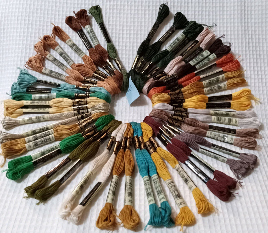 #8 New 6 Strand DMC Floss - 50 Skeins of Multiple Colors