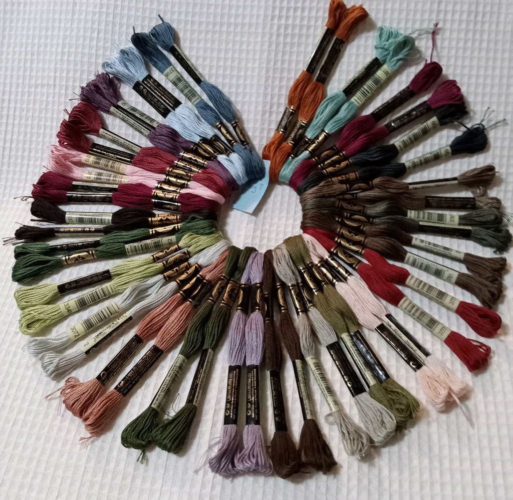 #7 New 6 Strand DMC Floss - 50 Skeins of Multiple Colors