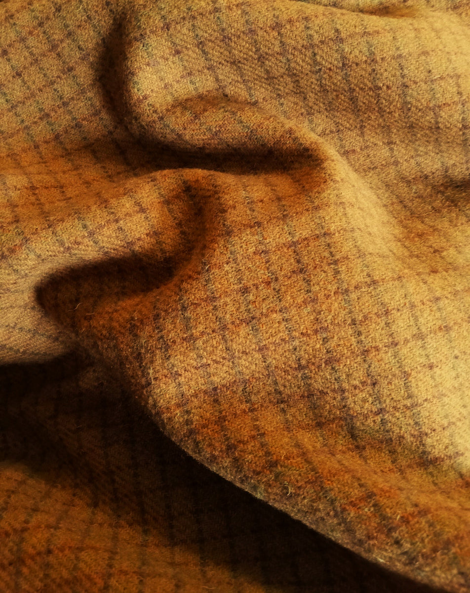 Butternut Gold Window Pane Mill-dyed Wool Fabric – fiddlestix designs