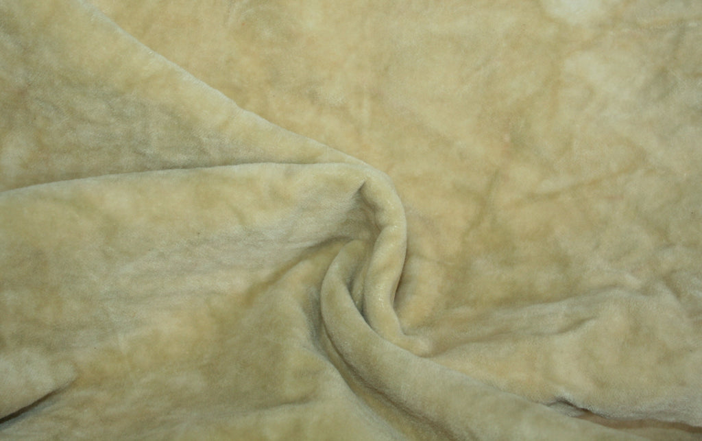 Parsnip Hand-dyed 100% Organic Cotton Velvet Fabric