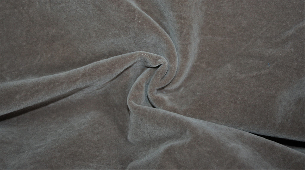 Elephant Hand-dyed 100% Organic Cotton Velvet Fabric