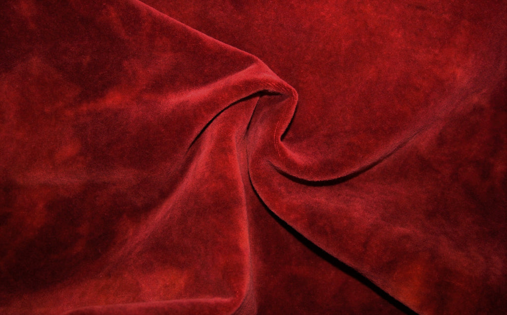 Pomegranate Hand-dyed 100% Organic Cotton Velvet Fabric