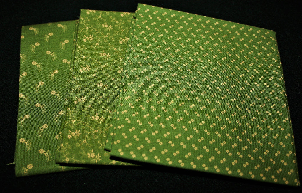 Quilter's Cotton Fabric - Olive Greens