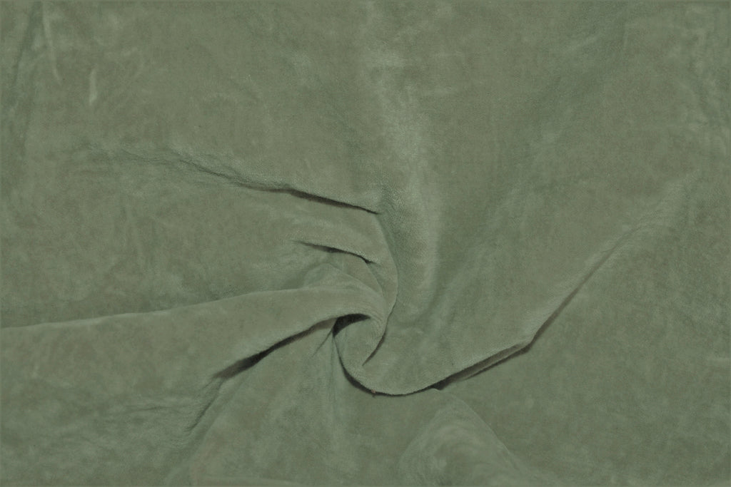 Sweet Pea Green Hand-dyed 100% Organic Cotton Velvet Fabric