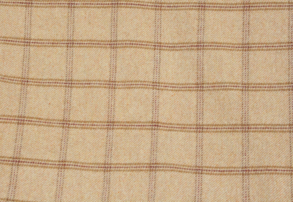 Buttermilk Plaid Mill-dyed Wool Fabric