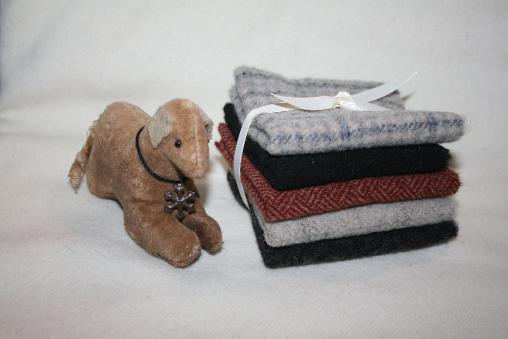 Five Pack of 8" x 7" Mill-dyed Wool Bundle