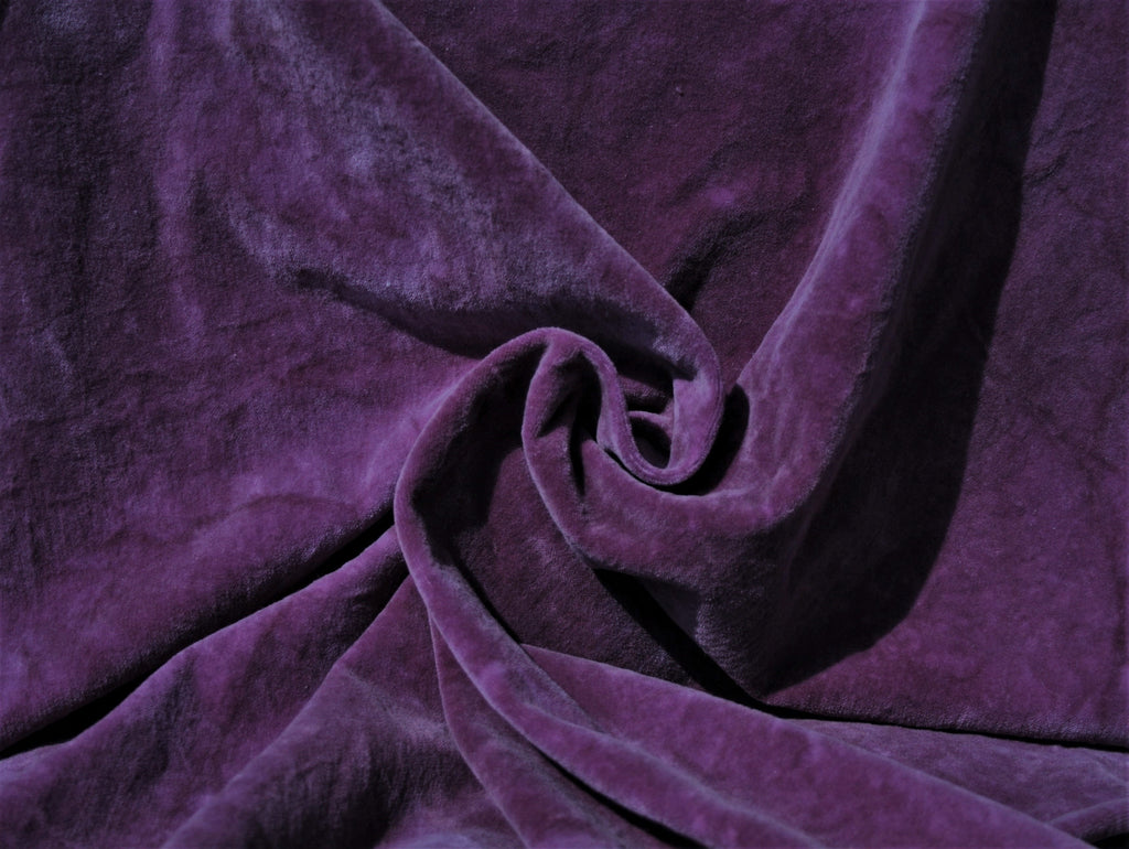 Lavender Fields Hand-dyed 100% Organic Cotton Velvet Fabric