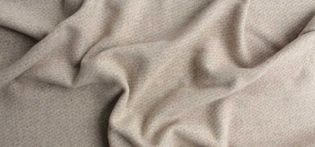 Sandy Pebbled Beach Mill-dyed Wool Fabric