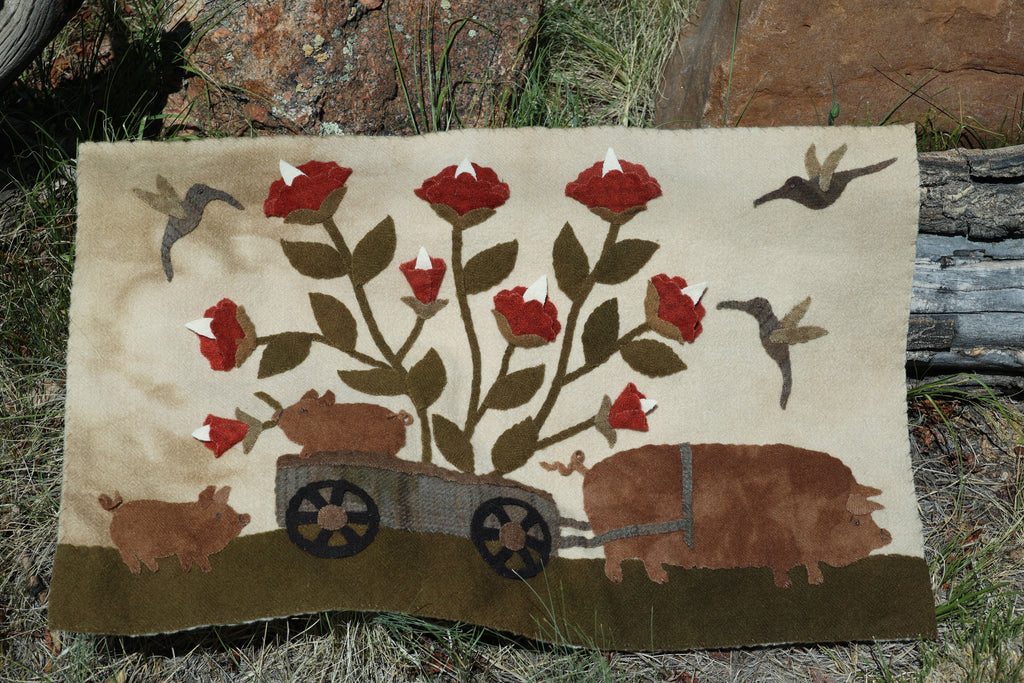 Quite a Haul Wool Applique' Pattern by Laura Hakes Fiddlestix Designs - Kit Option Available