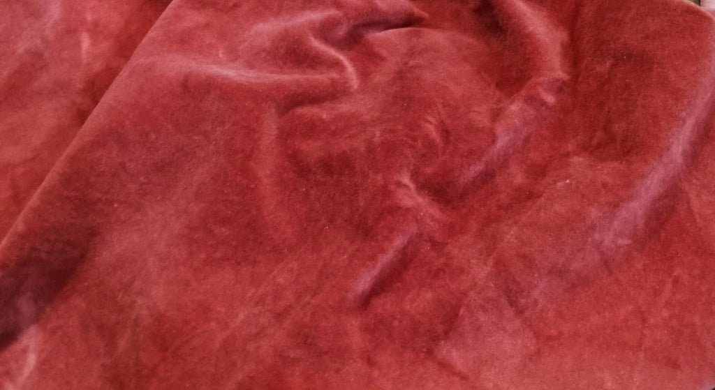 Rosie Cheeks Hand-dyed 100% Organic Cotton Velvet Fabric