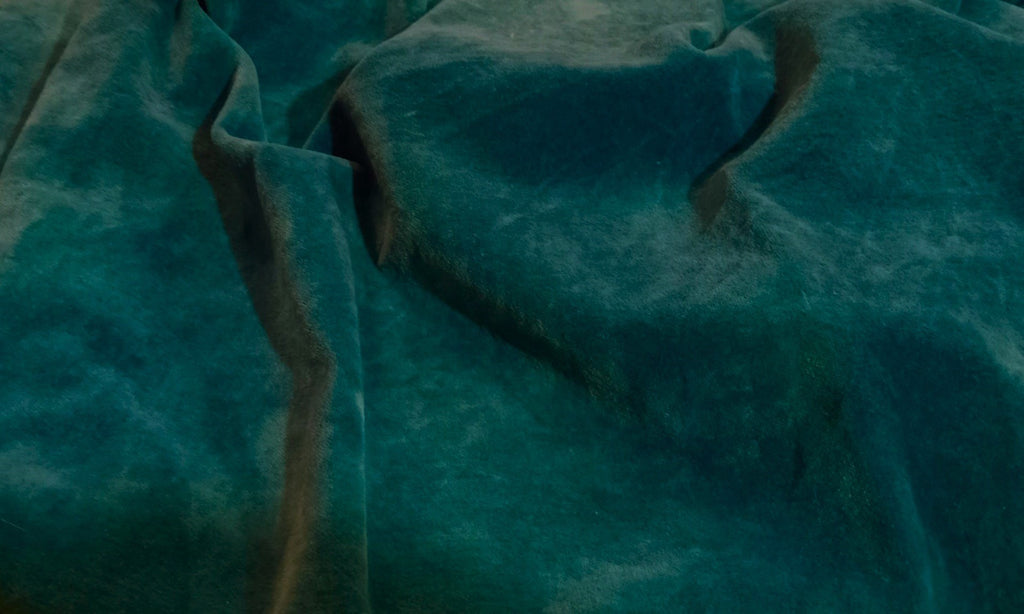 Sapphire Blue Hand-dyed 100% Organic Cotton Velvet Fabric