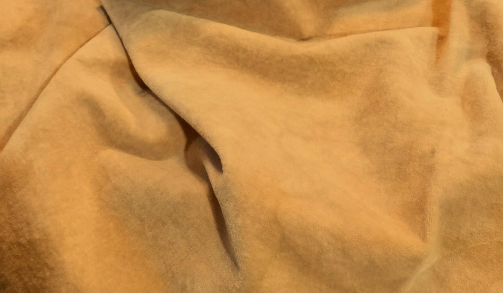 Chamois Hand-dyed 100% Organic Cotton Velvet Fabric