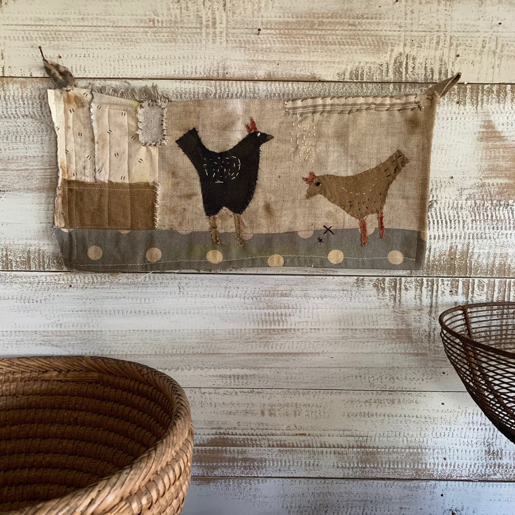 Chickens in the Yard Applique Pattern by Dru Ann Jeffries