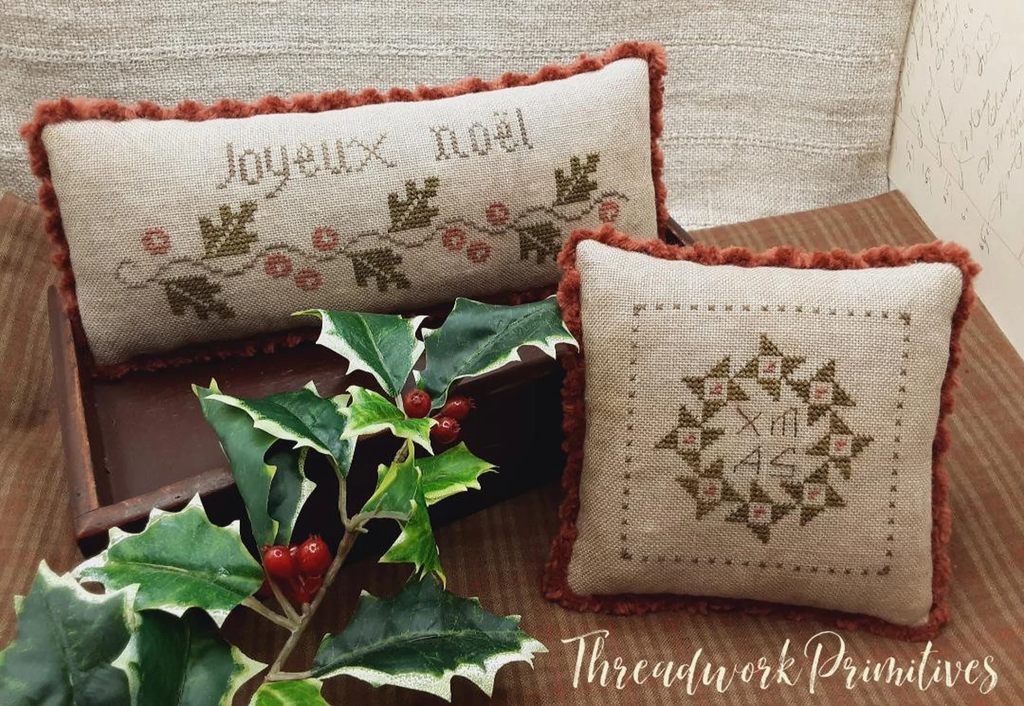 Christmas Duo Pattern designed by Threadwork Primitives