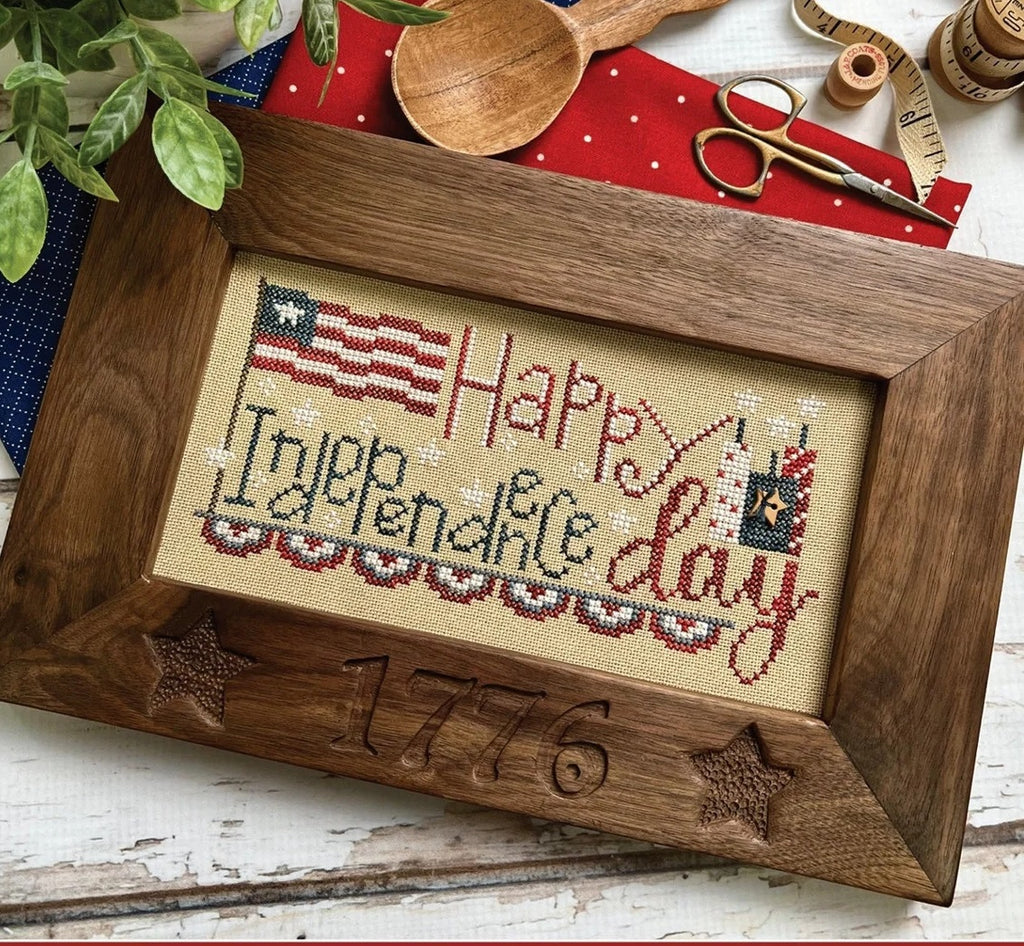 Happy Independence Day Cross Stitch Pattern by Lindsey Weight