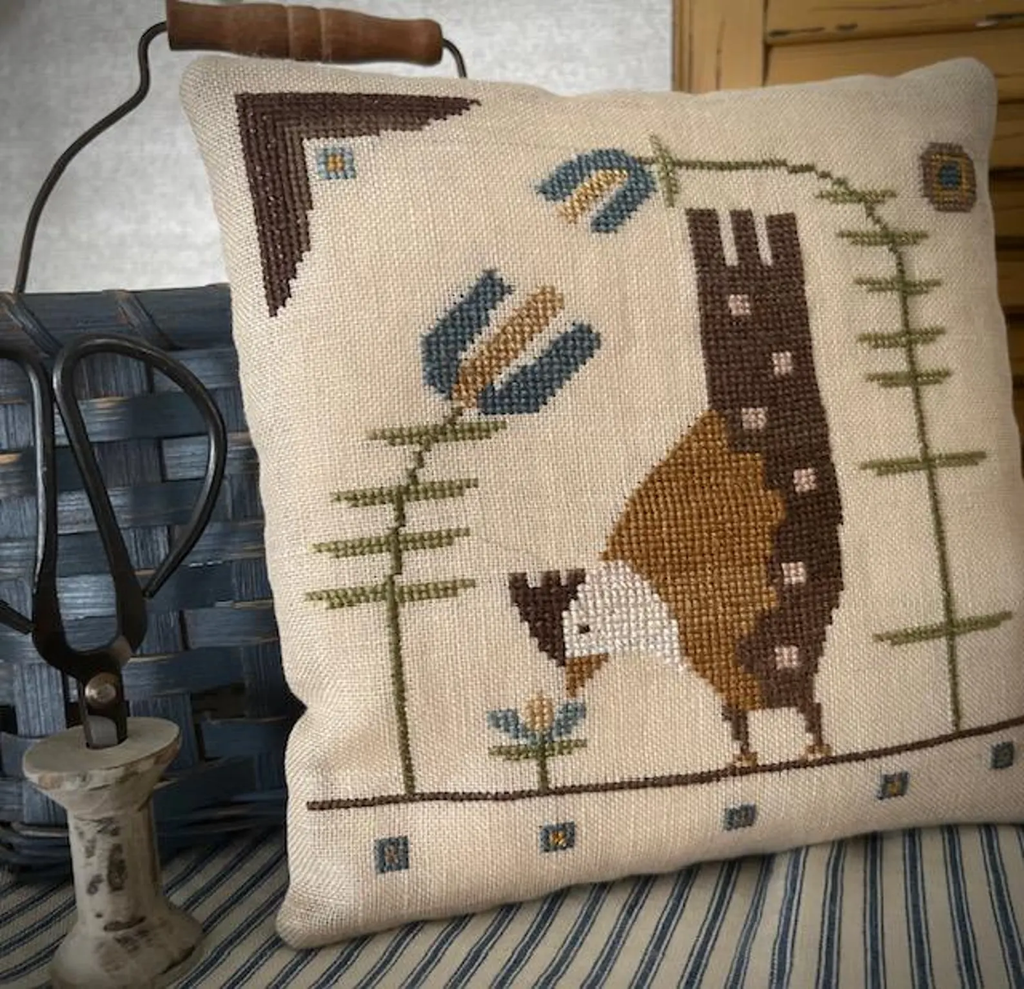 Funky Chicken Cross Stitch Pattern by Robin Leuschen
