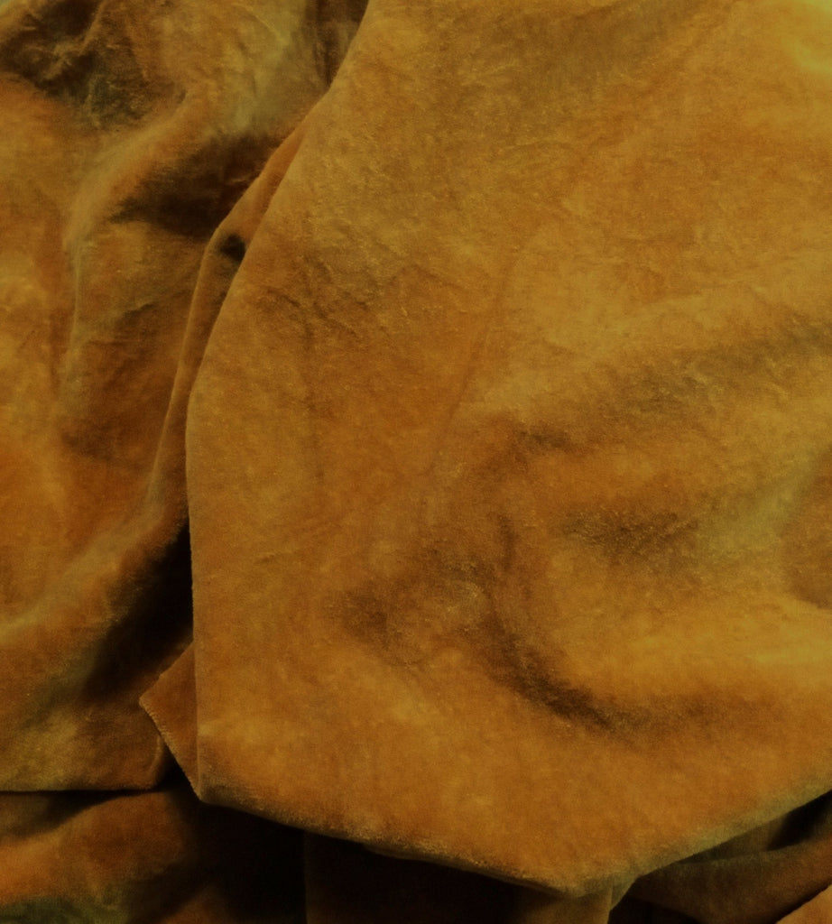 Marigold Hand-dyed 100% Organic Cotton Velvet Fabric