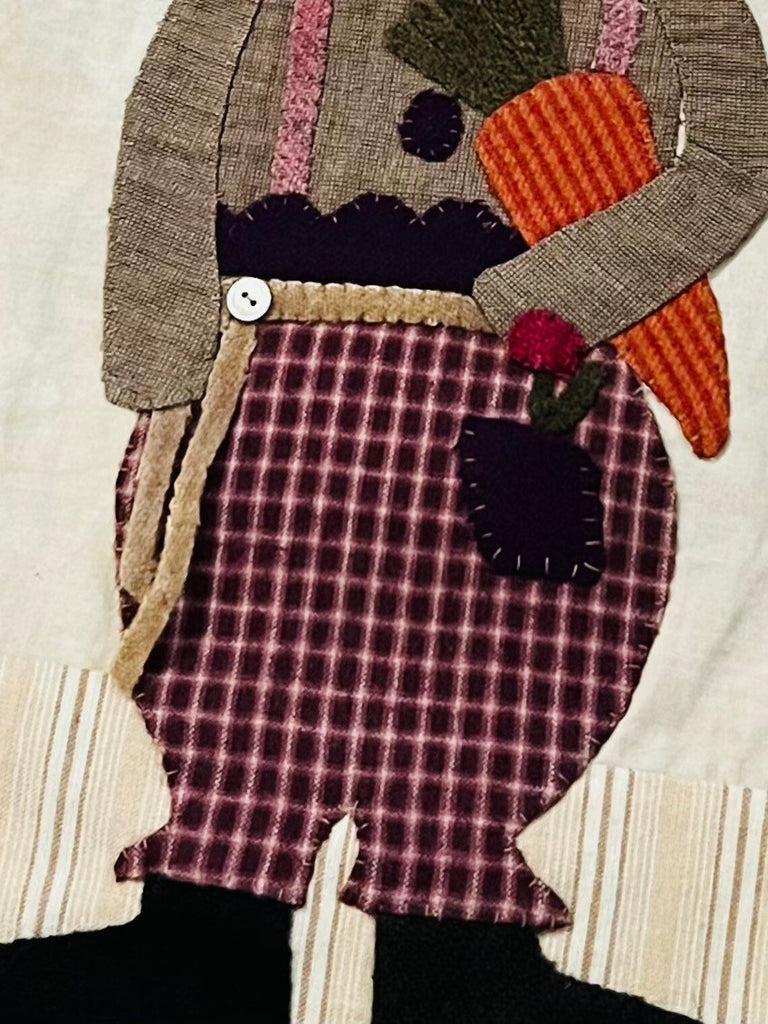 Mr. McGregor Cotton and Wool Applique Pattern Designed by Julie Porter of Farmhouse Cottons