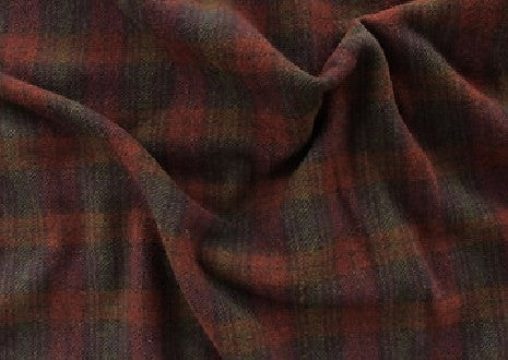 Plaid of Many Colors Mill-dyed Wool Fabric