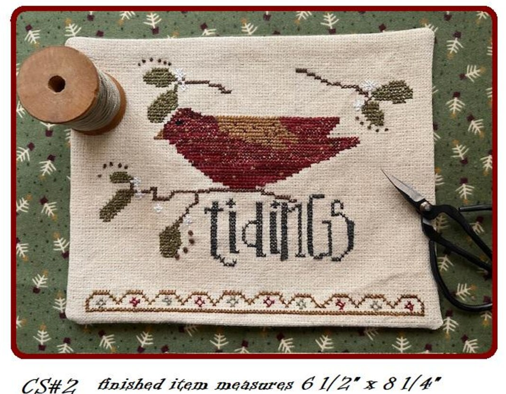 Tidings Bird Cross Stitch Pattern by Robin Leuschen