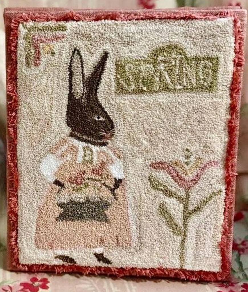 Tilly Picks Tulips Punch Needle Pattern designed by Robin Leuschen