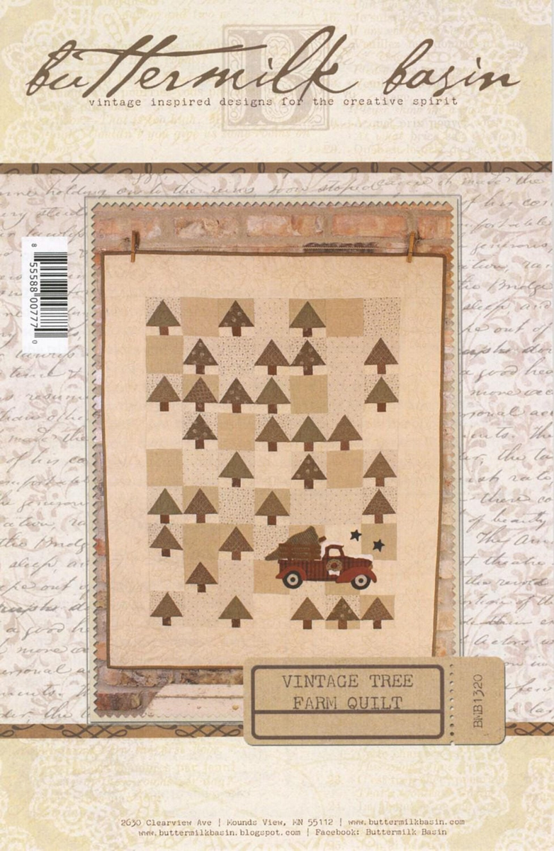 Vintage Tree Farm Quilt Pattern with Fabric and Wool Kit by Buttermilk ...