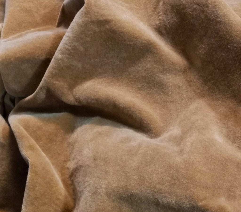 Wheat Hand-dyed 100% Organic Cotton Velvet Fabric