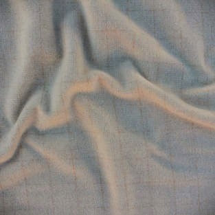 Cotton Cloud Cream with Beige Window Pane Mill-dyed Wool Fabric