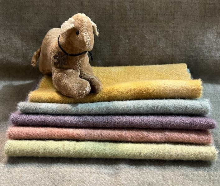 Think Spring - Hand-Dyed Wool Fabric Bundle by Blackberry Primitives