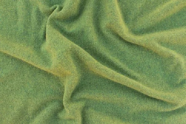 Spring Green Heathered Mill-dyed Wool Fabric
