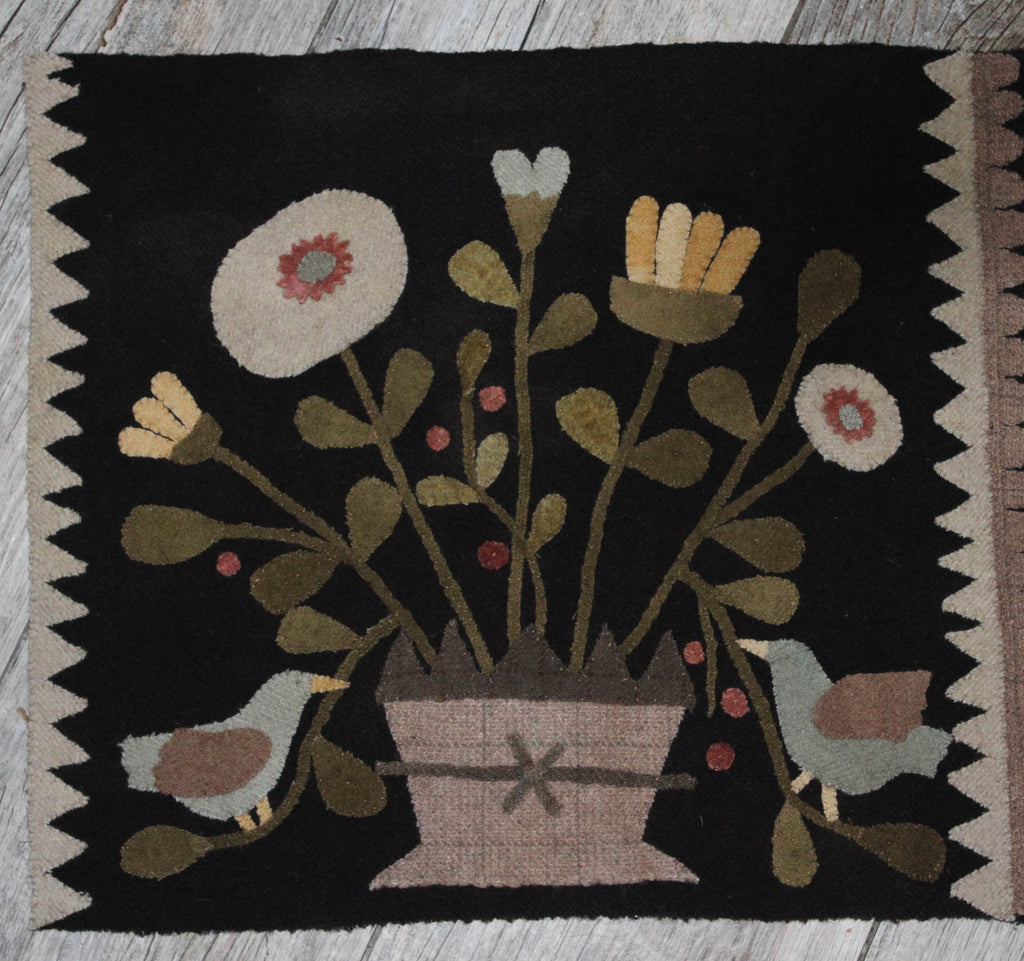 The Four Seasons Spring Has Sprung Wool Applique Pattern by Maggie Bonanomi - Kit and Handmade Options Available, using Blackberry Primitives Hand-dyed Wool