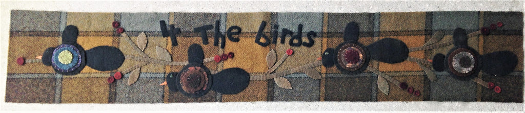 Four the Birds Downloadable Penny Rug Pattern by Lynda Hall