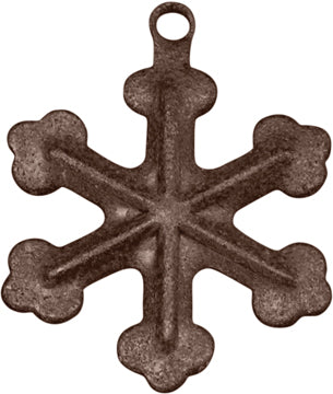 3/4" Rusty Snowflakes - Six Count