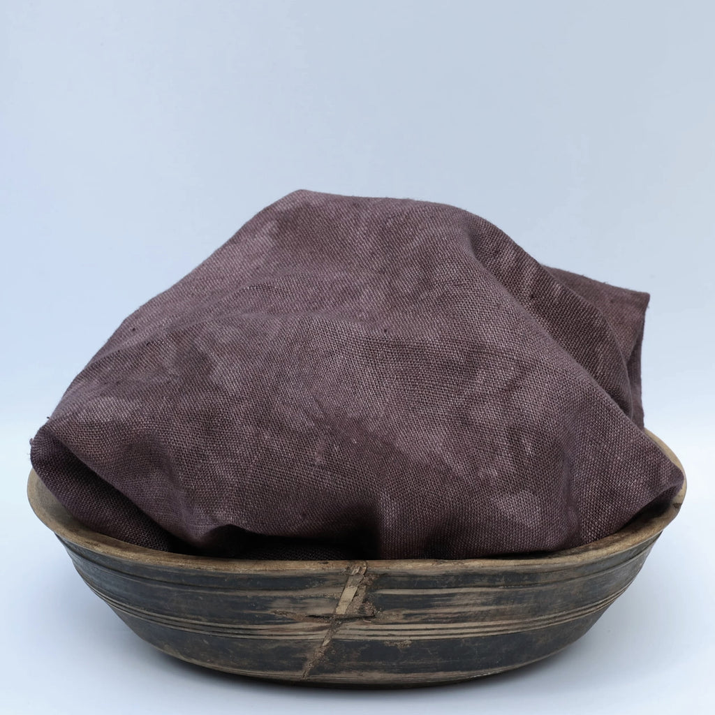 Aged Wine Hand-Dyed Linen by Blackberry Primitives