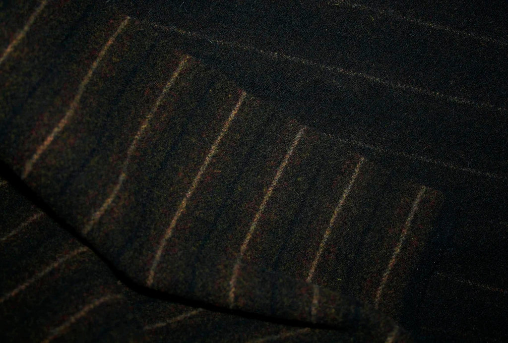 My Favorite Brown/Black Background REVERSIBLE Mill-dyed Wool Fabric