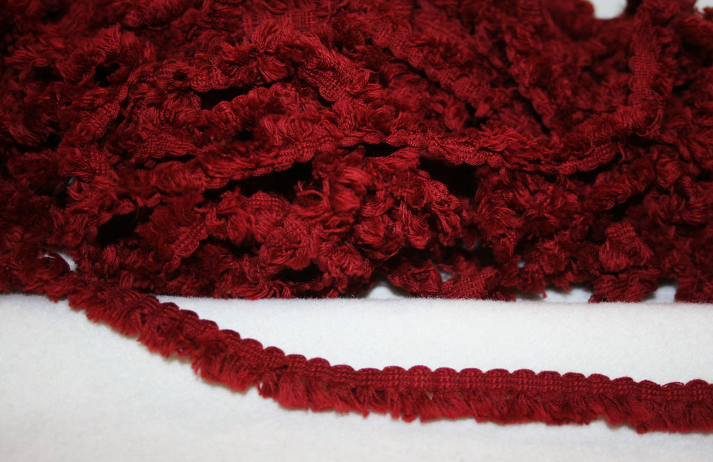 Hand-dyed 100% Cotton Mini-Tassel Trim - Pomegranate Red