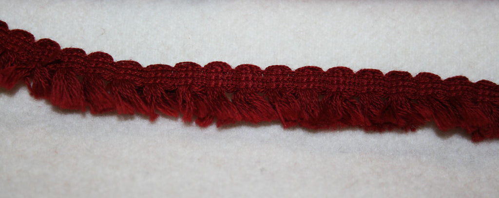 Hand-dyed 100% Cotton Mini-Tassel Trim - Pomegranate Red