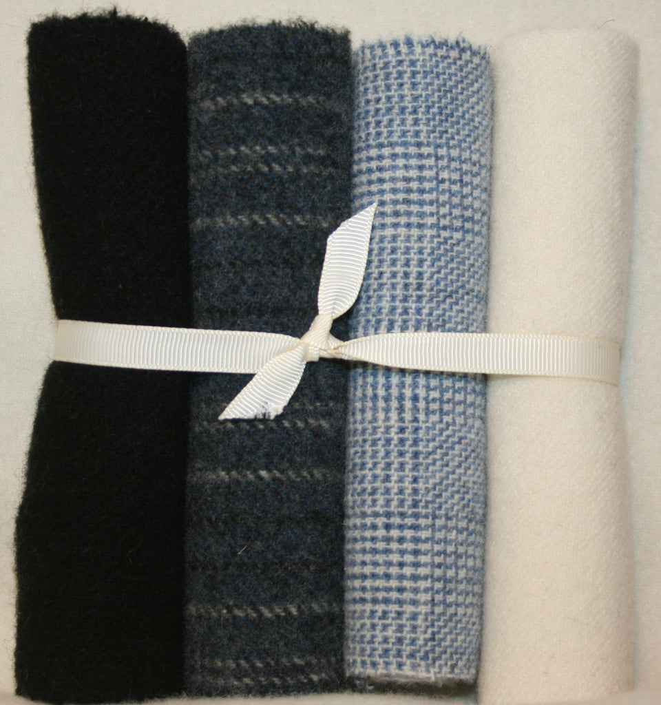 Four 16" x 6" Wool Hooker Rolls per Mill-dyed Wool Bundle