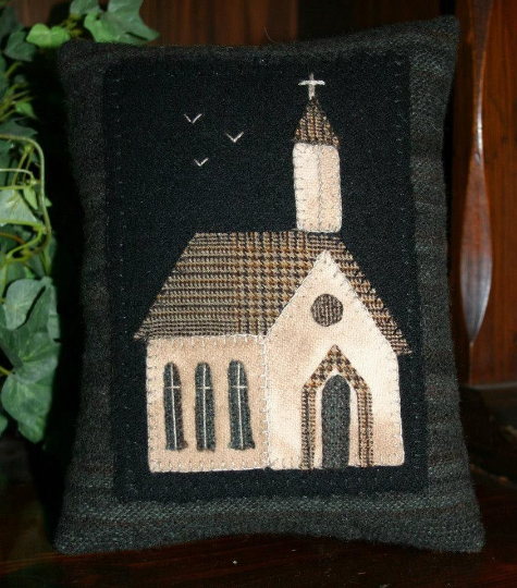 Little Church Pillow Pattern by Cricket Street - Kit Option Available