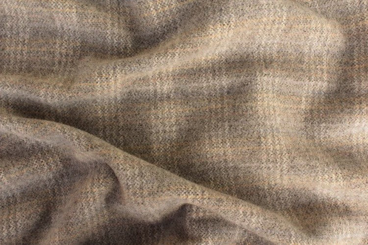 Neutral Gray Multi Plaid Mill-dyed Wool Fabric