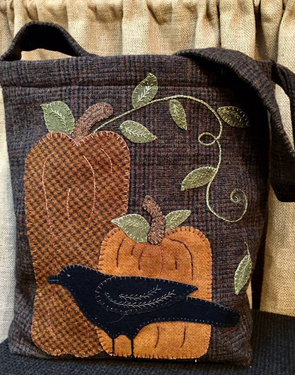 Night Watchman Tote Pattern by Cricket Street - Kit Option Available