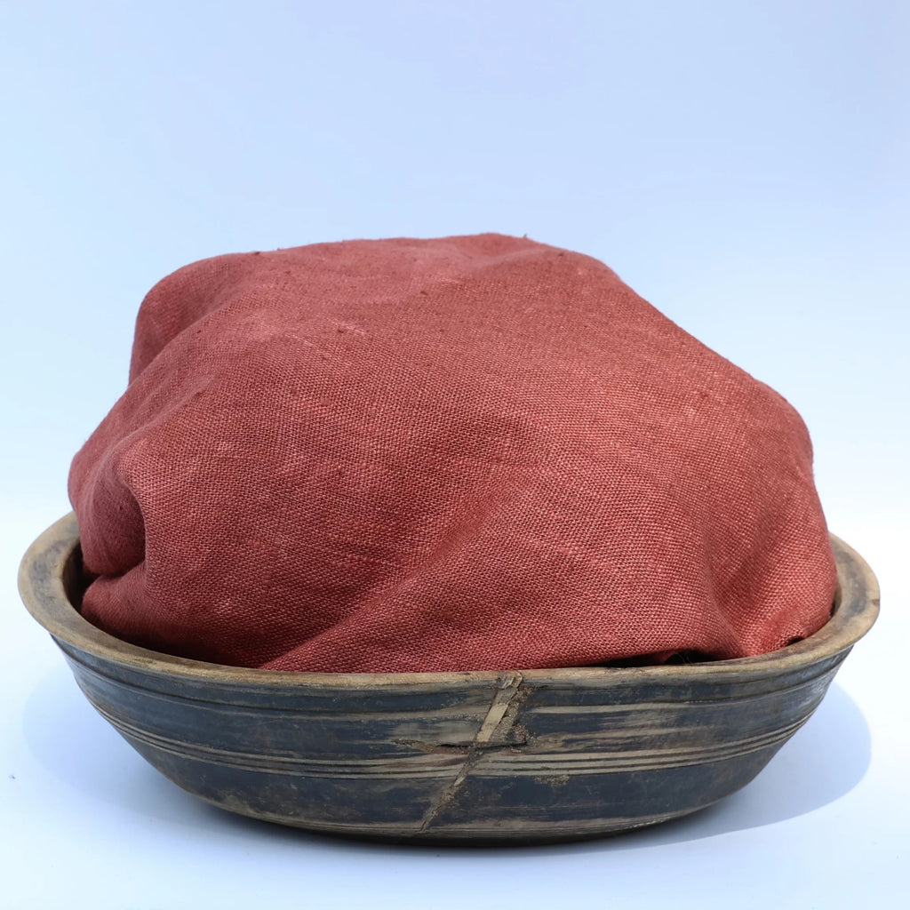 Old Red Hand-Dyed Linen by Blackberry Primitives