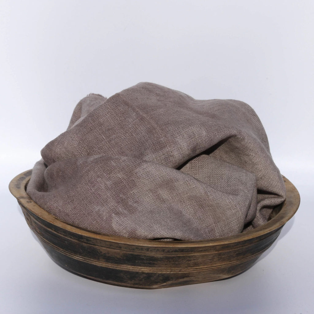 Weathered Stone Hand-Dyed Linen by Blackberry Primitives