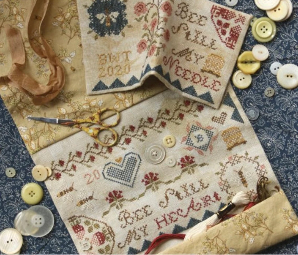 Bee Still My Heart Stitch Mat and Needle Book by Heartstring Samplery